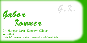 gabor kommer business card